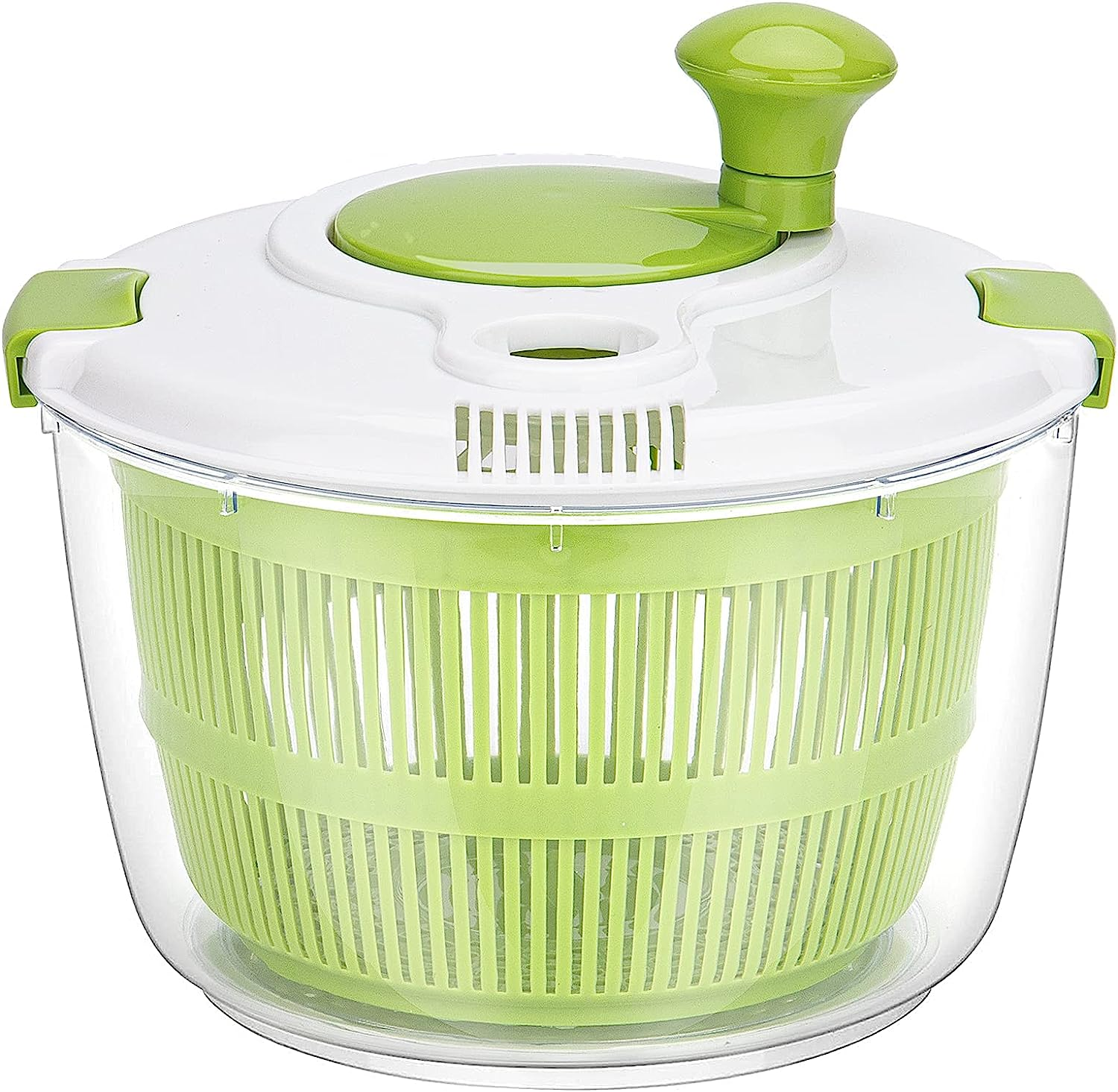 Oxo Good Grips Large Salad Spinner Lettuce Spinner Vegetable Dryer Rotatable Veggie Washer Fruit Washer Plastic Time Saving Fast Mixing Washable For Kitchen Stainless Steel Salad Spinner