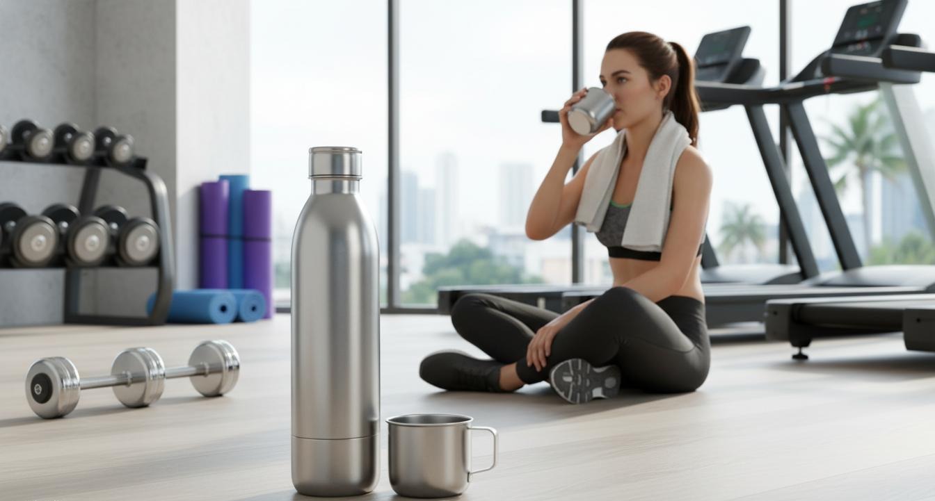 Southeast Asian Fitness Brands Switch to 2-in-1 Stainless Bottles Removable Cup Design
