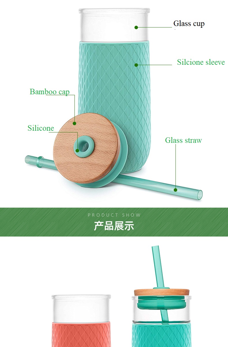 Veleprodaja-20oz Custom-Colored-Čaša za piće- Čaša-sa-silikonskim rukavom-bambusovim poklopcem (6)